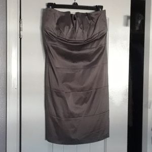 Strapless Satin Mini Dress